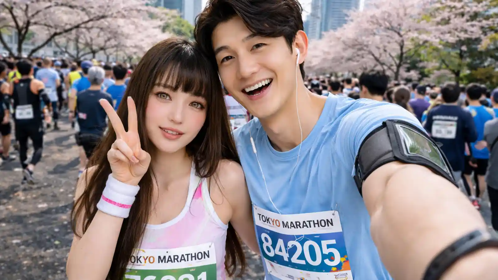 전 뉴진스 멤버 다니엘과 배우 이시우, 도쿄 마라톤에서 포착